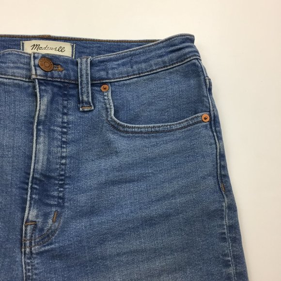 MADEWELL Medium/Light Wash 5 Pocket Logo Hardware Cali Demi Boot Jeans - Picture 6 of 15